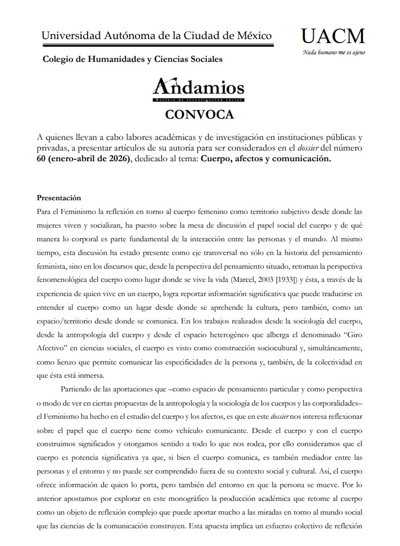 convocatoria revista andamios